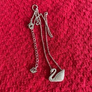Swarovski Silver Swan Pendant Necklace